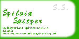 szilvia spitzer business card